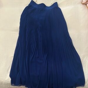 Elegant Blue Pleated Skirt